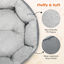 Nobleza Cama Perro Gato Pequeños, Cama Lavable para Mascotas, Sofá Cama Redonda de Perros Antideslizantes y Antiestres, Felpa Corta Super Suave y Cómoda para el Invierno, Gris, Ø60 x 18 cm, , large indicador imagen numero 4
