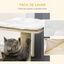 PawHut Árbol Rascador para Gatos de Madera Altura 125 cm Torre para Gatos con Camas Cojín Lavable Cueva Rodillo Postes de Sisal y Rampa 70x50x125 cm Natural, , large indicador imagen numero 5