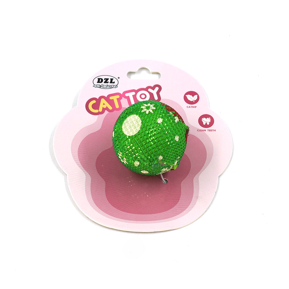 DZL Pelota con Diseño de Navidad para gatos thumbnail
