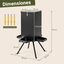 COSTWAY 53 L Comedero Autom&aacute;tico para Ciervos, Carga de 22 a 40 kg, Alimentador de Metal Galvanizado con 4 Bandejas de Alimentaci&oacute;n y 4 Patas de Soporte, Dispensador de Comida al Aire Libre, , large indicador imagen numero 3