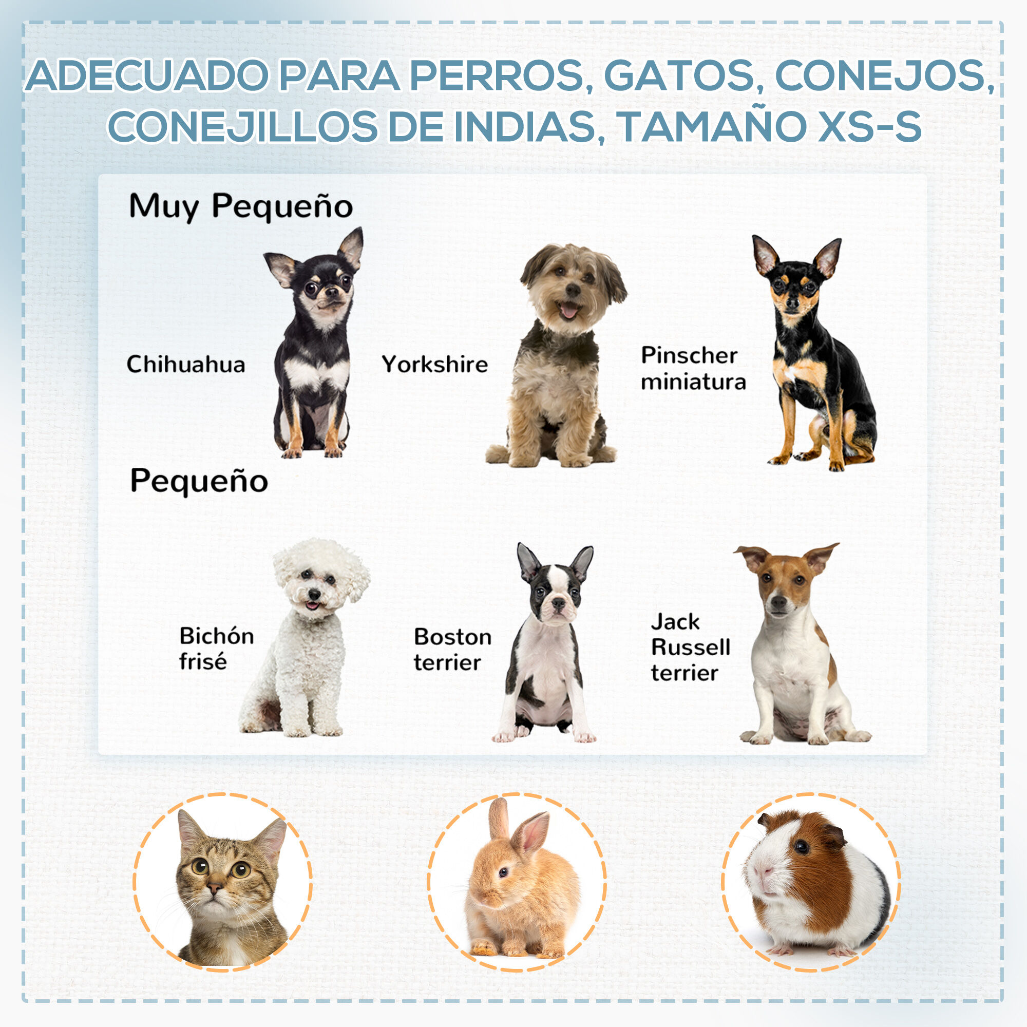 PawHut Parque Plegable para Perros y Gatos de 8 Paneles Parque de Juego para Mascotas con Bolsa de Transporte Recinto Port&aacute;til para Conejos Conejillos de Indias &Oslash;154x76 cm Azul, , large Imagen numero 9
