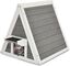 COSTWAY Casa para Gatos Triangular de Madera con Techo Resistente a la Intemperie, Alero Asfaltado, Refugio de Madera, , large indicador imagen numero 1