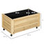 Outsunny Jardinera con Ruedas Madera Natural, , large indicador imagen numero 3