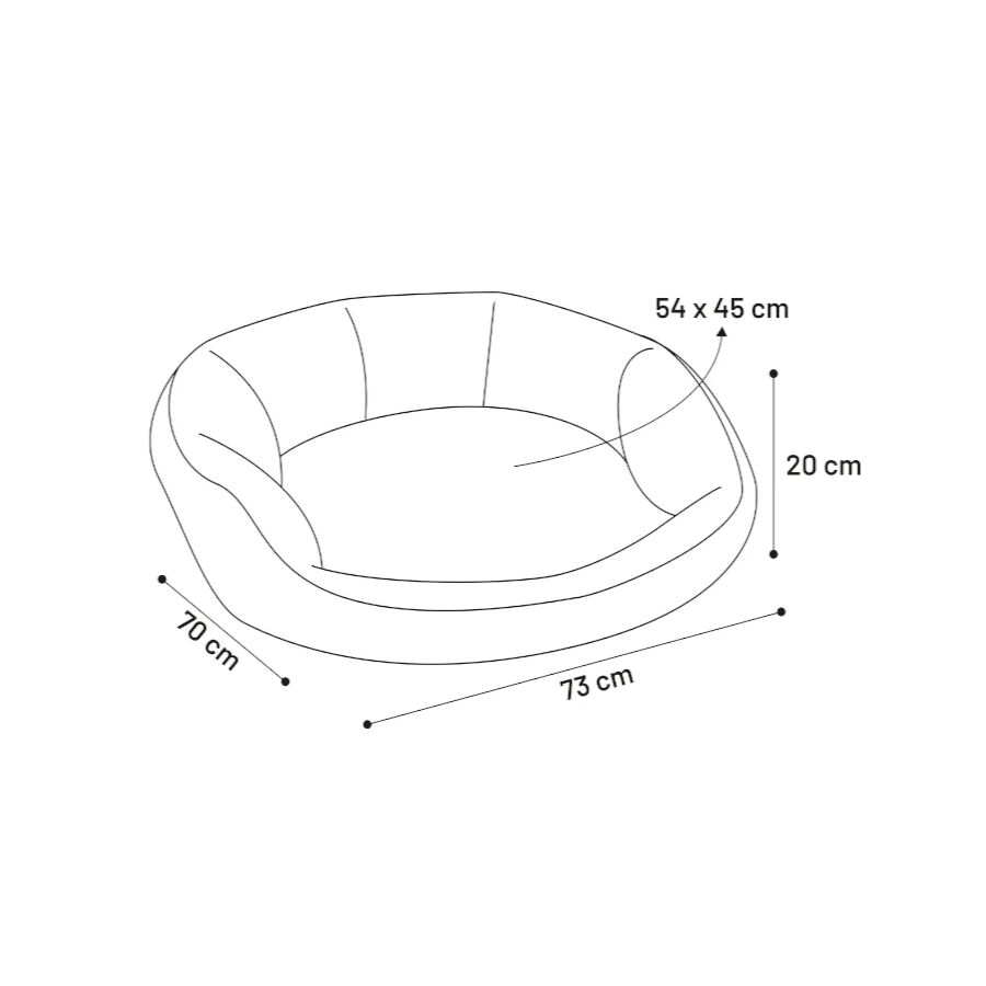 Flamingo Chipz Rect&aacute;ngulo Marr&oacute;n cama cuna para perros, , large Imagen numero 5