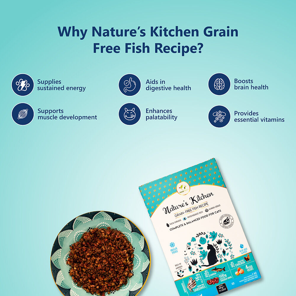 Alimento completo y equilibrado sin cereales para gatos: receta de pescado (500 g/17,64 oz), , large Imagen numero 4