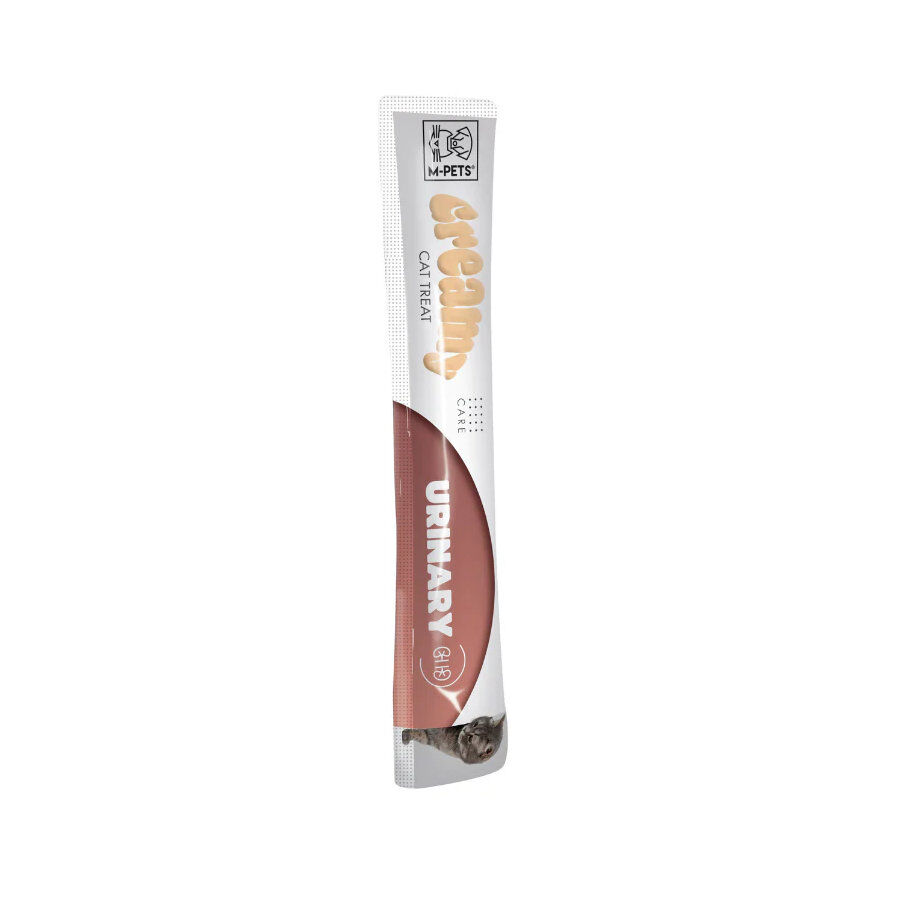 4 sobres x 15 g M-Pets Creamy Urinario Pato y Pollo snack para gatos, , large Imagen numero 2