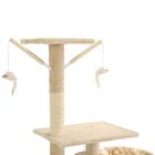 Rascador con postes para gatos color Beige, , large image number null