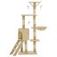 VidaXL Rascador con poste de sisal para gatos color Beige, , large indicador imagen numero 3