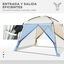 Outsunny Carpa con Mosquiteras Blanco, , large indicador imagen numero 5