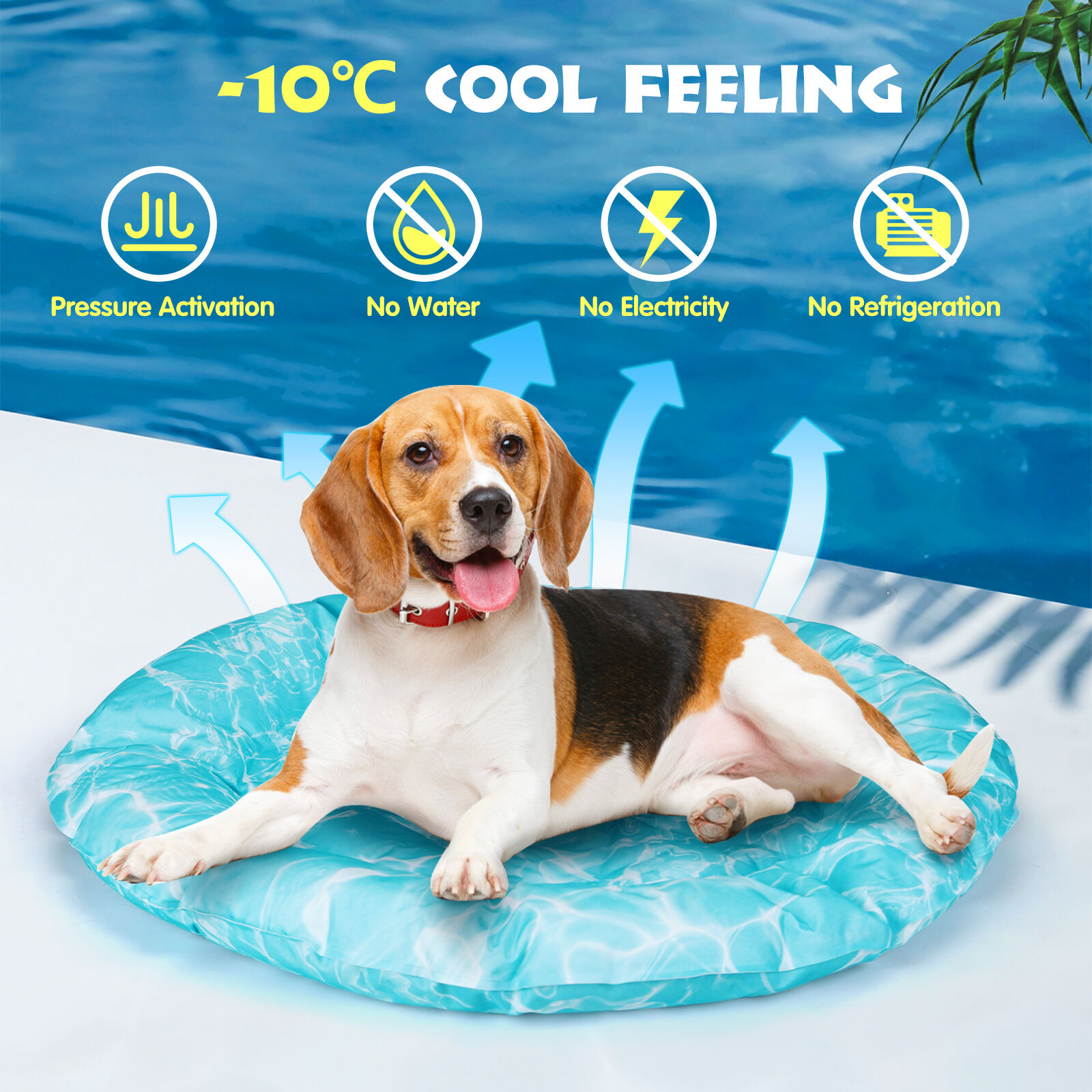 Nobleza Alfombra Refrescante para Perros, Cama Perro Fria, Manta Refrescante para Mascotas Peque&ntilde;os y Medianos, Gatos en Verano, Auto Refrigerante, No t&oacute;xico,, , large Imagen numero 2