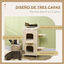 PawHut Casa para Gatos Madera Natural, , large indicador imagen numero 4