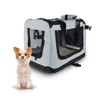 Mobiclinic Transportín Balú Bolsa Plegable Grande Gris para perros y Gatos