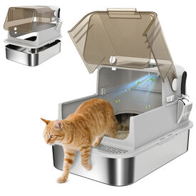 PawHut Arenero para Gatos Gris