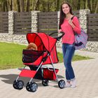 Cochecito plegable 360º PawHut para macotas color Rojo, , large image number null