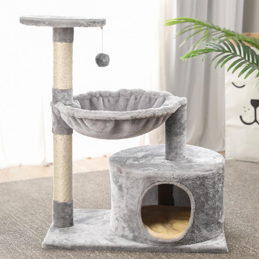 &Aacute;rbol Para Gatos De Madera Sisal Felpa, , large Imagen numero 3