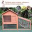 Casa para conejos PawHut de madera y tela asfáltica color Marrón, , large indicador imagen numero 4