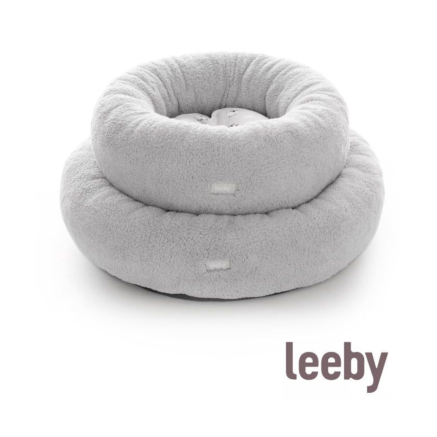 Leeby cama de pelo gris con ovejitas desenfundable para cachorros, , large Imagen numero 4