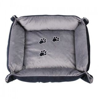 Cama Delux para mascotas color Azul/Gris