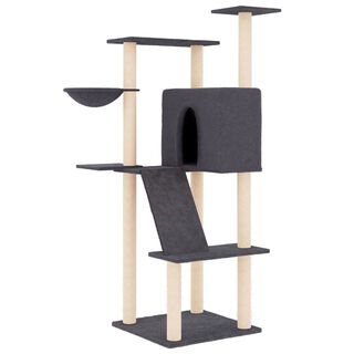 vidaXL Rascador Postes de sisal Gris Oscuro 82 cm para gatos