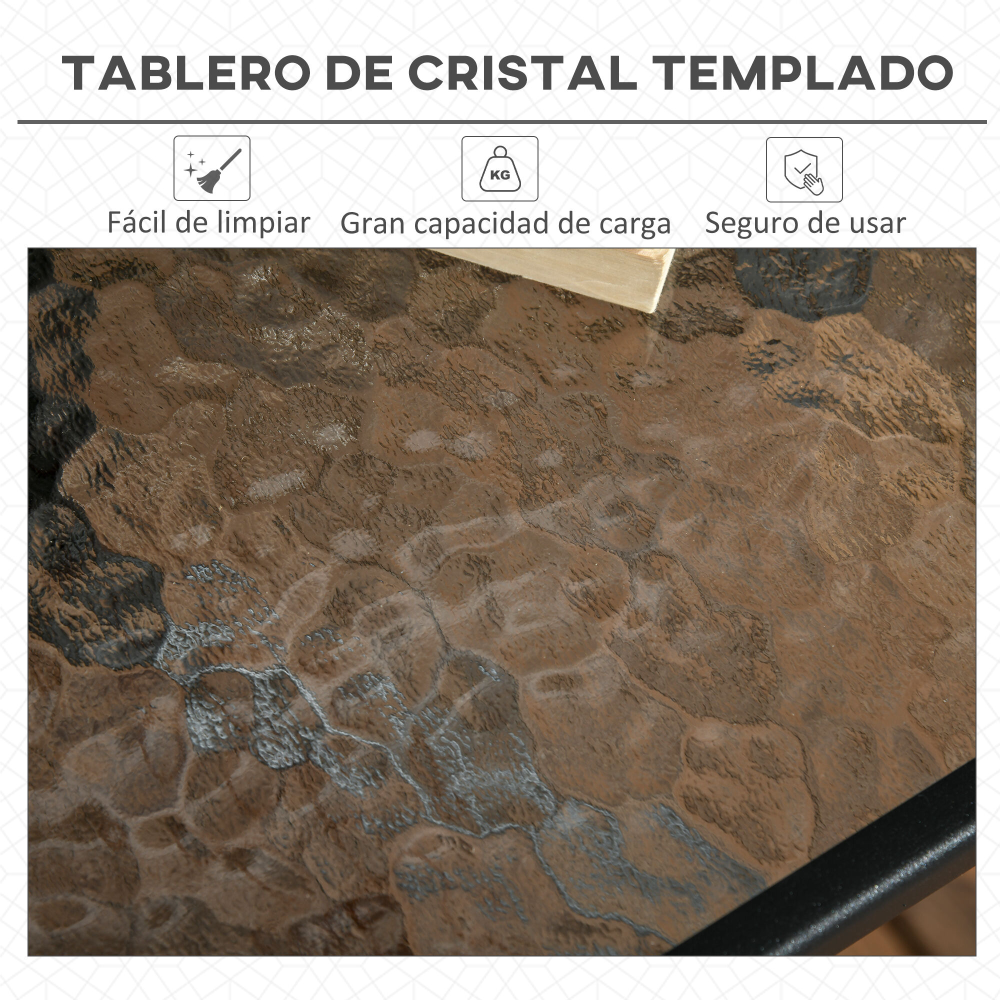 Outsunny Mesa de Jard&iacute;n Negro, , large Imagen numero 5