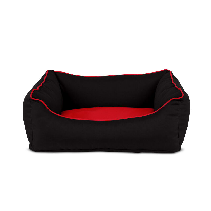 Gauty Cama para Perros y Gatos  Tela Impermeable - Negro y rojo, , large Imagen numero 1