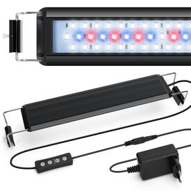 Nobleza - Luz de Acuario Peces Tanque Lámpara Iluminación de Plantado de Pecera Temporizador Ajustable, 10 Niveles de Brillo para Tanque