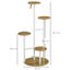 Outsunny Soporte para Plantas de 4 Niveles Estantería para Macetas Soporte para Macetas con Marco de Acero para Interior Salón Dormitorio Terraza Jardín Balcón 40x40x95,5 cm Natural, , large indicador imagen numero 3