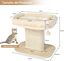 COSTWAY Árbol Rascador para Gatos Pequeño, Altura 50 cm, Torre de Actividades para Gatos con Soporte de Peluche y Poste Rascador de Sisal, Bola, Muebles para Gatos para Jugar y Descansar (Beige), , large indicador imagen numero 5