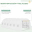Outsunny Cubierta de Invernadero de Túnel 6x3x2 m Cubierta de Repuesto Invernadero Polietileno con 12 Ventanas y Puerta Enrollable Protección de Plantas para Jardín Blanco, , large indicador imagen numero 5