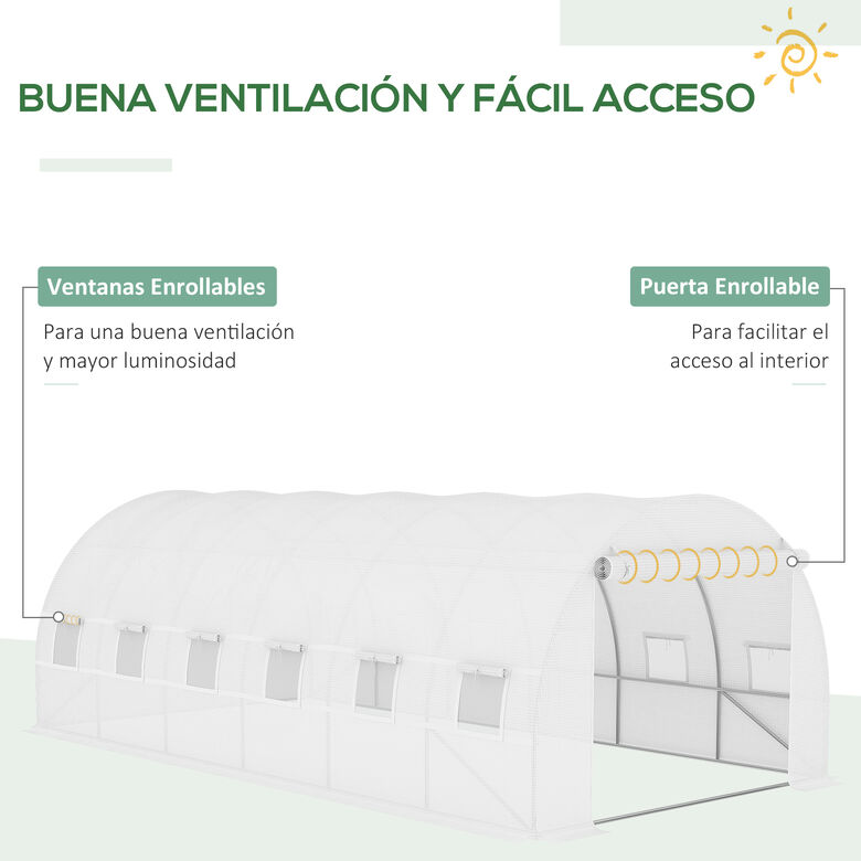 Outsunny Cubierta de Invernadero para la Protección de Plantas de Jardín  color Blanco thumbnail