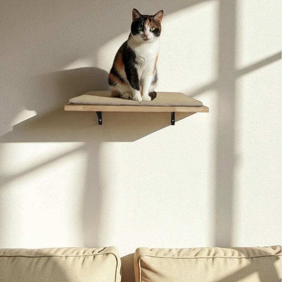 Althea Living - Estanteria para gatos Ancla, madera de caucho y sisal, , large Imagen numero 4