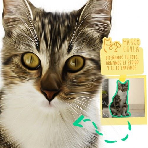 Mascochula rocco retrato realista personalizado en l&aacute;mina con tu mascota, , large Imagen numero 2