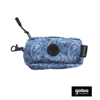 Gotoo Porta bolsas estampado azul para perros