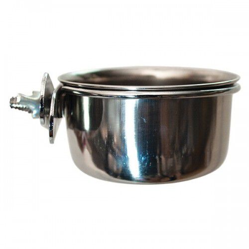 Comedero para aves de acero inoxidable