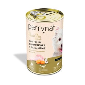Dibaq Perrynat Grain Free Pollo con champiñones y Zanahoria , 400 gr x 12 latas para perros