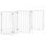 vidaXL Puerta para perros plegable 3 paneles madera álamo blanca 300cm, , large indicador imagen numero 6