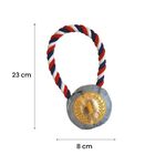 Patasbox medalla olímpica dorada con cuerda de peluche para perros, , large image number null