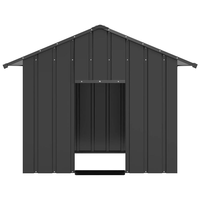 vidaXL Caseta para perros con techo acero galvanizado thumbnail