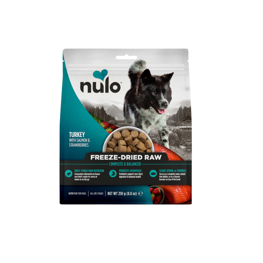 250 g Nulo Freeze-Dried Raw Pavo con Salm&oacute;n y Fresas Pienso para perros, , large Imagen numero 1