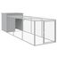 vidaXL Gallinero con corral acero galvanizado gris claro 110x405x110cm, , large indicador imagen numero 1