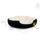 Mobiclinic Cama Pluto Mediano Suave Cómoda Lavable Negro y Beige Perro, , large image number null