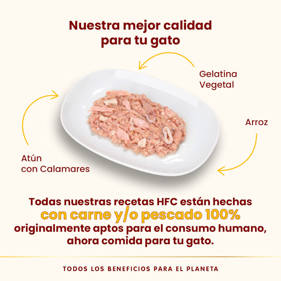 48 latas x 70 g Almo Nature HFC At&uacute;n y Calamares en Gelatina lata para gatos &iexcl;Pack ahorro!, , large Imagen numero 3