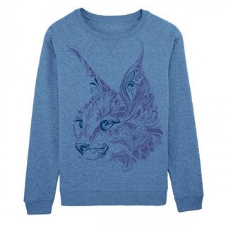 Sudadera Mujer Lince Mandala color Azul