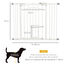 PawHut Barrera de Seguridad para Perros Extensible 74-100 cm, para Puertas y Escaleras, Puerta de Seguridad para Mascotas, con Montaje a Presión y Doble Bloqueo, Blanco, , large indicador imagen numero 3