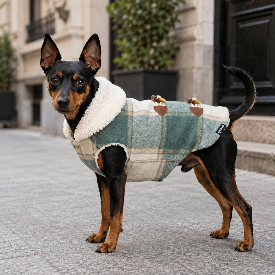 Gotoo Abrigo Tart&aacute;n con Capucha para perros, , large Imagen numero 1