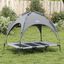 vidaXL Cama para perros con dosel antracita tela oxford y acero, , large indicador imagen numero 2