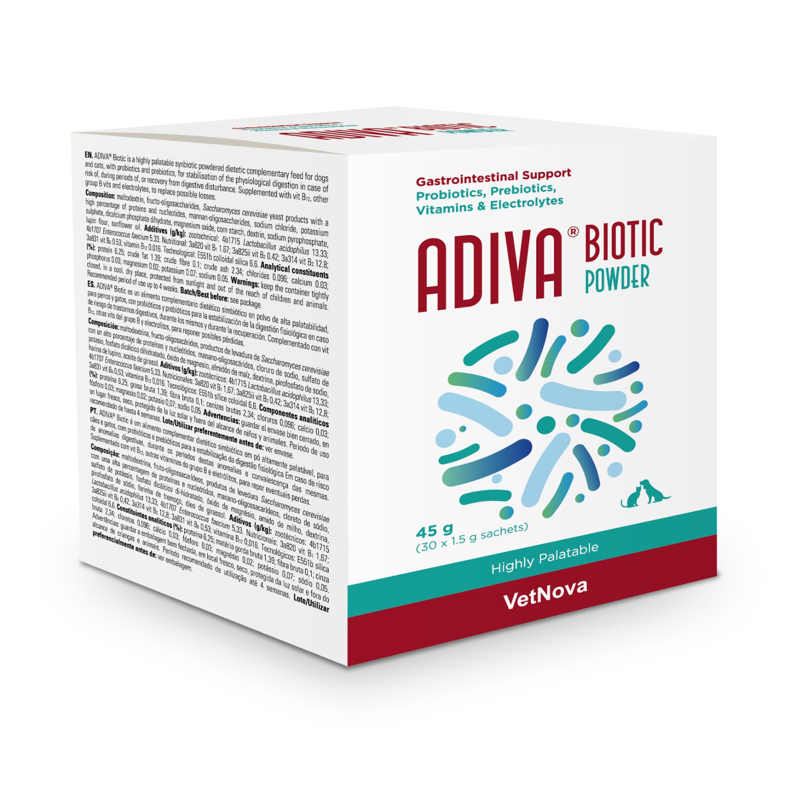 VetNova Adiva Biotic Powder Sachets para perros y gatos thumbnail