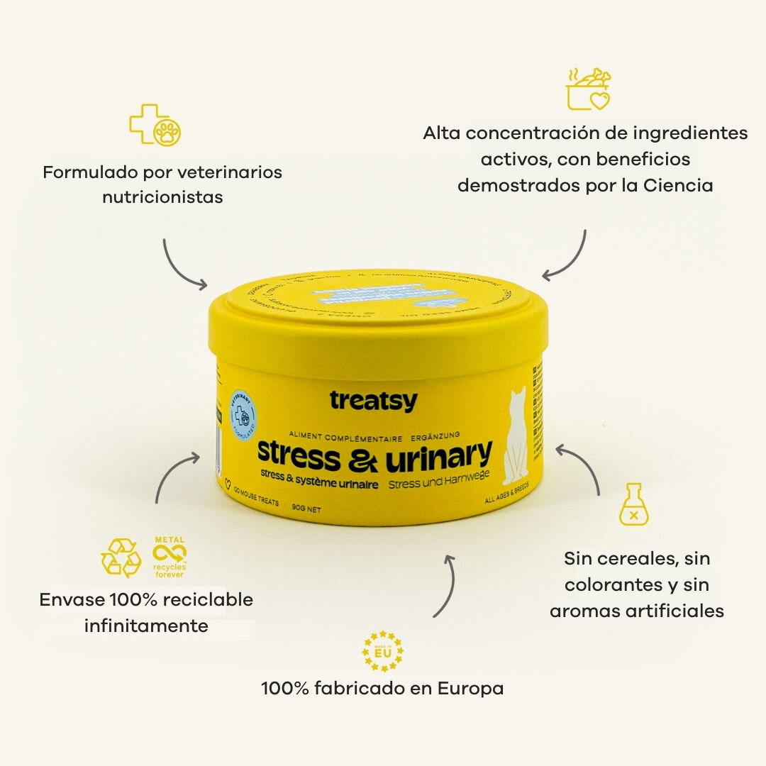Treatsy Complemento Alimenticio &ndash; Estr&eacute;s & Sistema Urinario para Gatos, , large Imagen numero 3