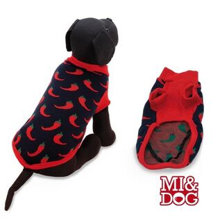 Jersey estampado con puños de guindilla color Negro y Rojo