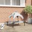 vidaXL Cama Elevada para Perro  con Techo Desmontable Gris Plateado Acero, , large indicador imagen numero 2